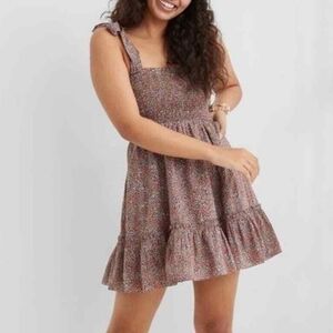 Aerie Multicolor Ruffle Mini Dress Sz SP